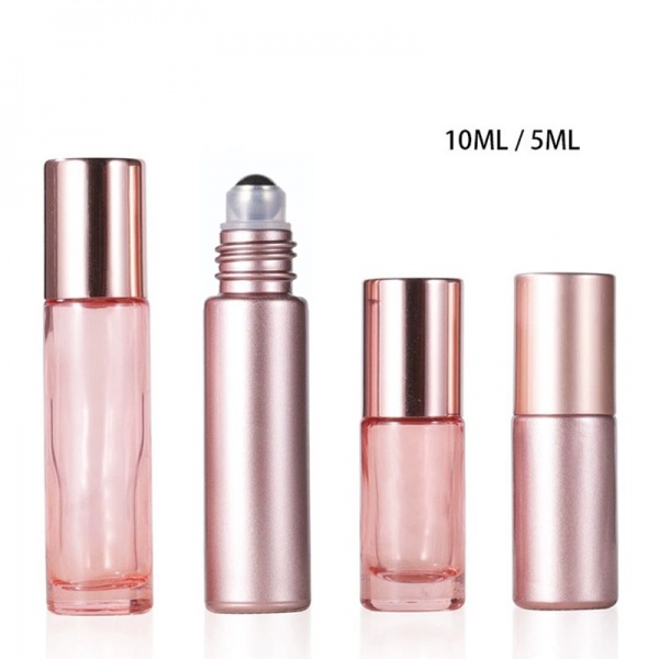 Rose Gold Glass Essential Oil Roller Bottles 5ML 10ML