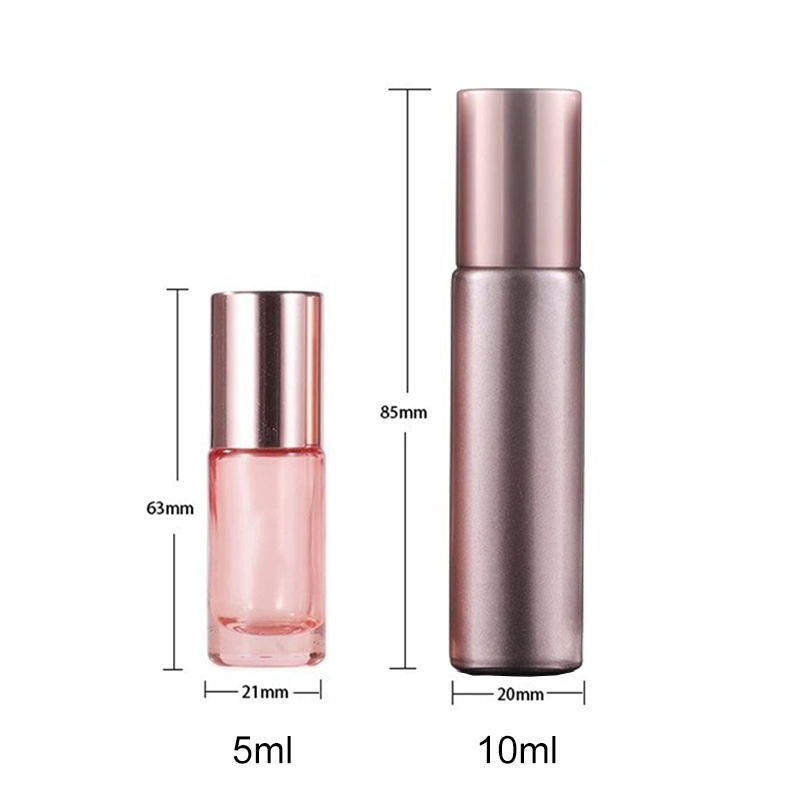 Rose Gold Glass Essential Oil Roller Bottles 5ML 10ML