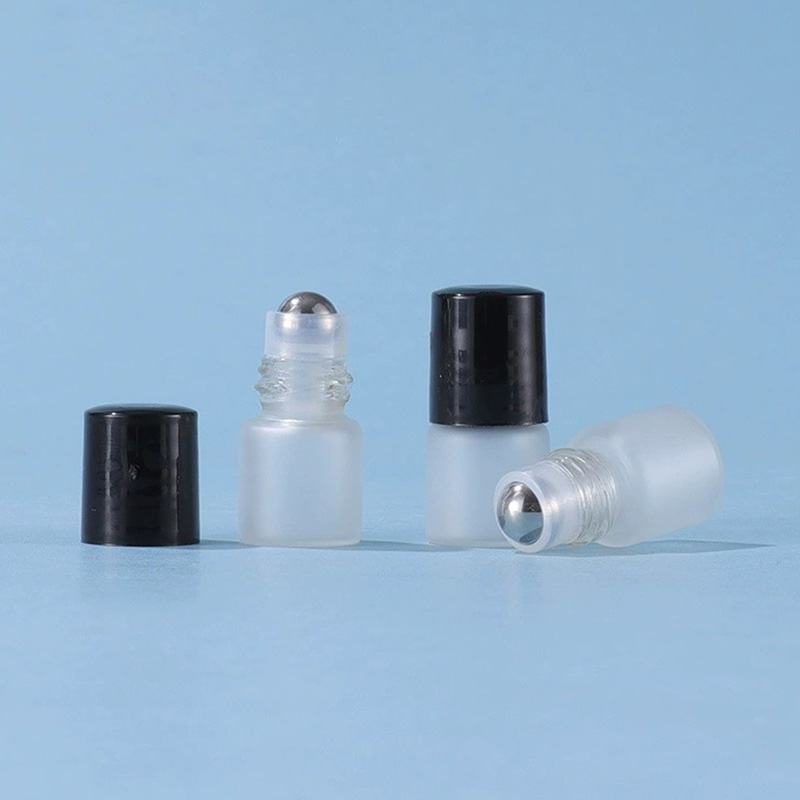 Frosted Glass Essential Oil Sample Vials with Roller Ball 1ML 2ML 3ML 5ML