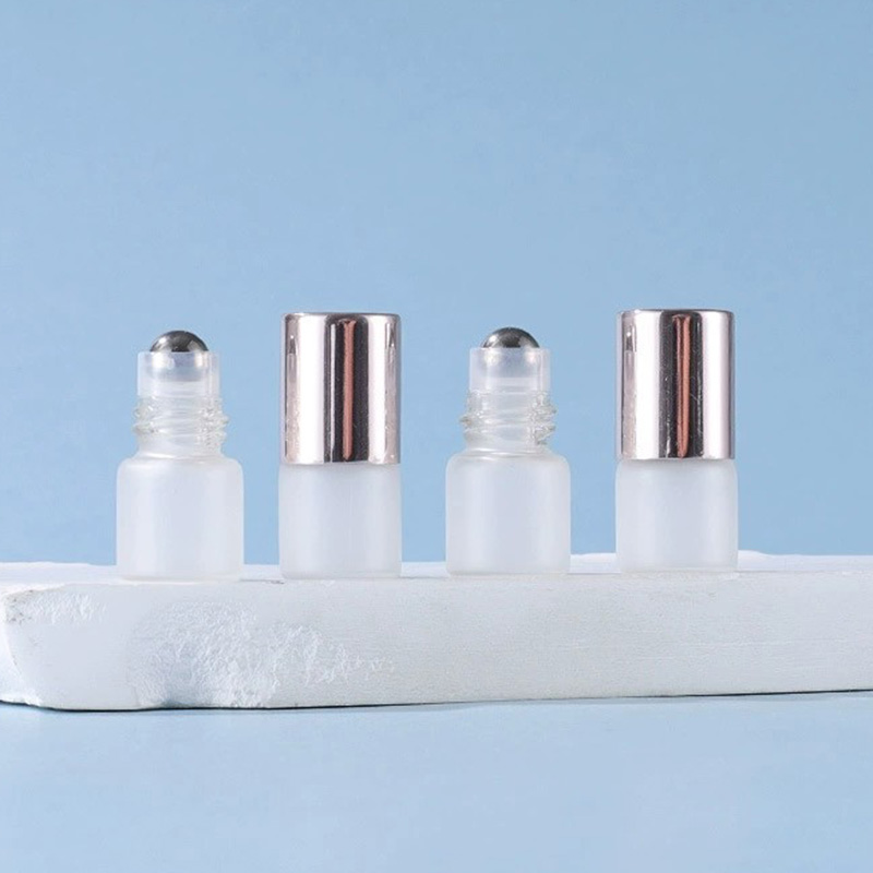 Frosted Glass Essential Oil Sample Vials with Roller Ball 1ML 2ML 3ML 5ML