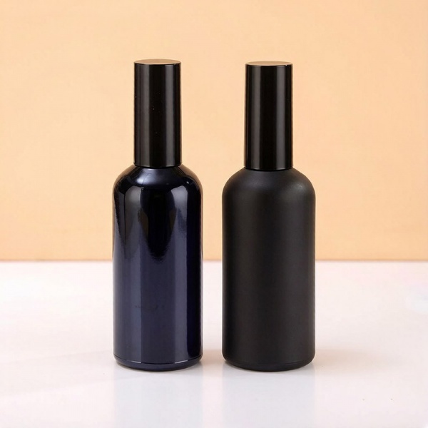 Black Glass Fine Mist Spray Bottles Matte Glossy 5ML 10ML 15ML 20ML 30ML 50ML 100ML