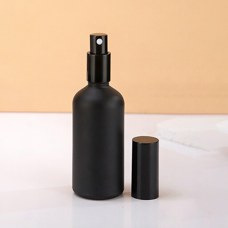 Black Glass Fine Mist Spray Bottles Matte Glossy 5ML 10ML 15ML 20ML 30ML 50ML 100ML