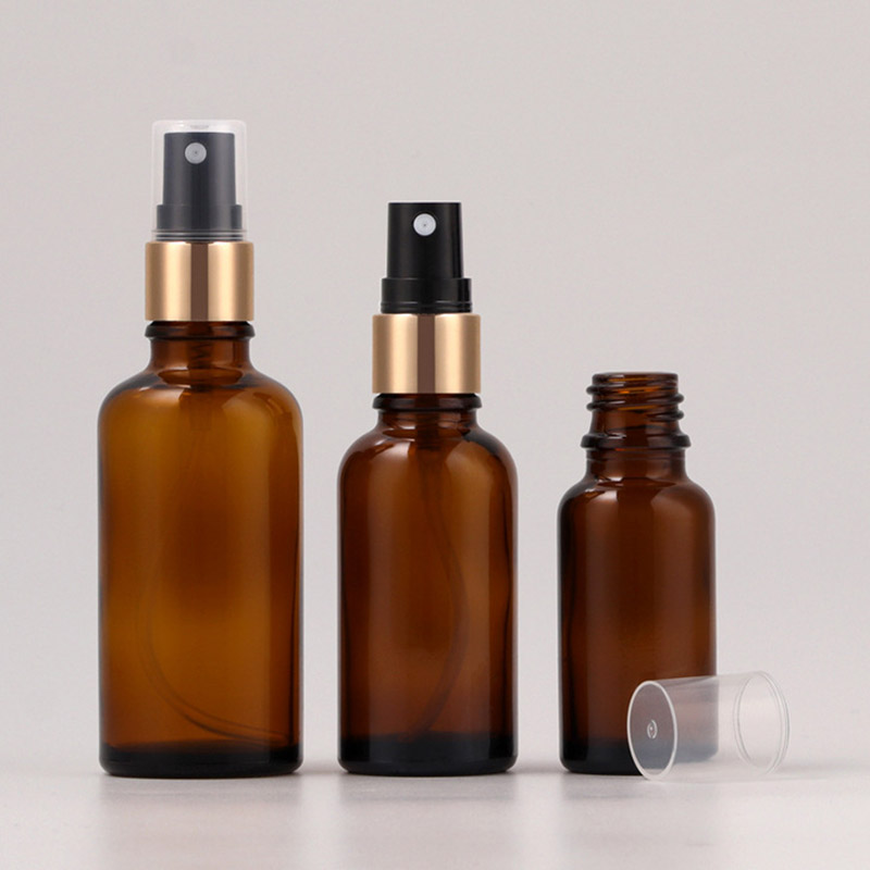 Amber Glass Spray Bottles for Essential Oils Wholesale 1 2 4 OZ 5ML 10ML 15ML 30ML 50ML 60ML 100ML 120ML