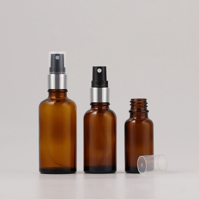 Amber Glass Spray Bottles for Essential Oils Wholesale 1 2 4 OZ 5ML 10ML 15ML 30ML 50ML 60ML 100ML 120ML