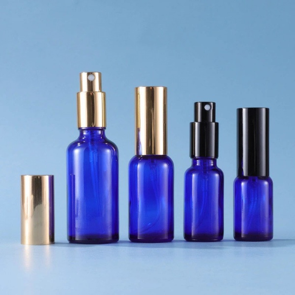 Cobalt Blue Glass Spray Bottles with Caps 5ML 10ML 15ML 20ML 30ML 50ML 100ML