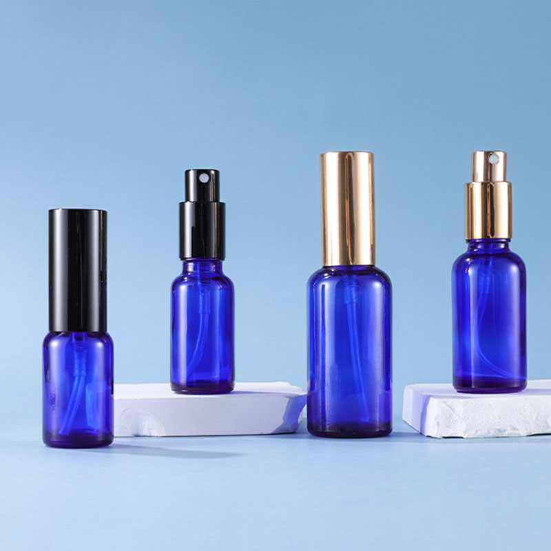 Cobalt Blue Glass Spray Bottles with Caps 5ML 10ML 15ML 20ML 30ML 50ML 100ML