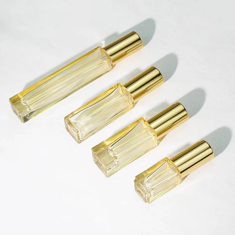 Colored Square Glass Spray Bottles 3ML 5ML 8ML 10ML Yellow Purple Blue Grey Black Amber Dark Green Rose Pink