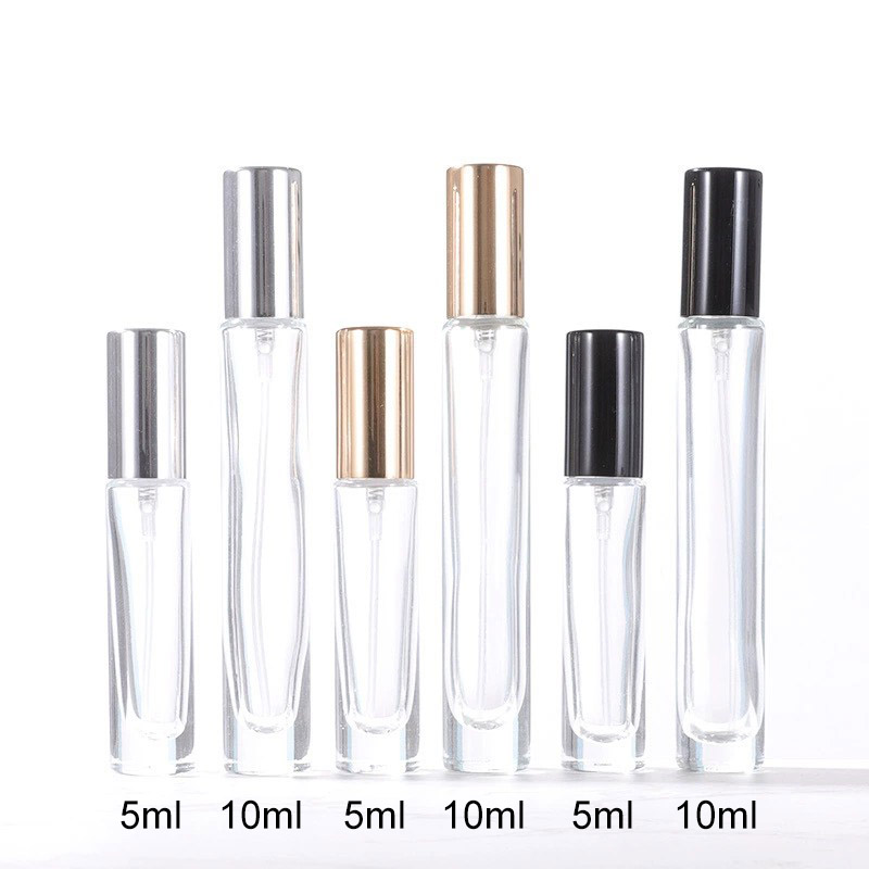 Slim Round Clear Glass Spray Bottles Wholesale 5ML 10ML