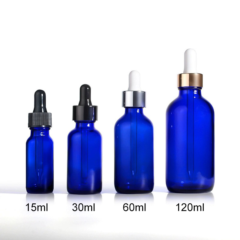 15ML 30ML 60ML 120ML 1OZ 2OZ 4OZ Glass Dropper Bottles Clear Amber Green Cobalt Blue 1 2 4 OZ Ounce 15 30 60 120 ML
