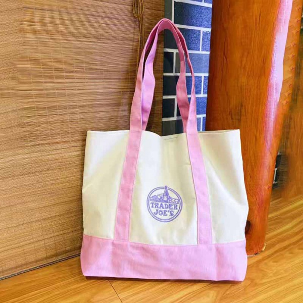 Custom Cotton Canvas Tote Bags with Embroidery Logo for Shopper Beach Cute Blank Reusable Recycled Simple Best Cheap Bulk