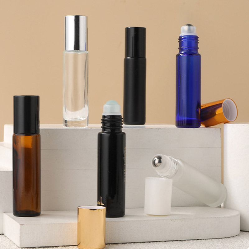 Best Selling 10ML Glass Roller Bottles Amber Clear Cobalt Blue Frosted